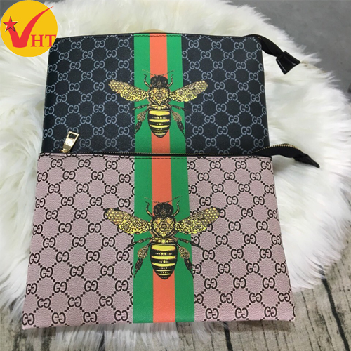 Túi xách thời trang ví clutch in dải ong